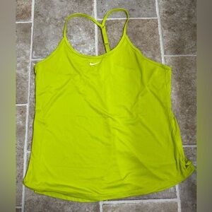 New Nike Dri Fit Tank Top Size Large Neon Lime Yellow